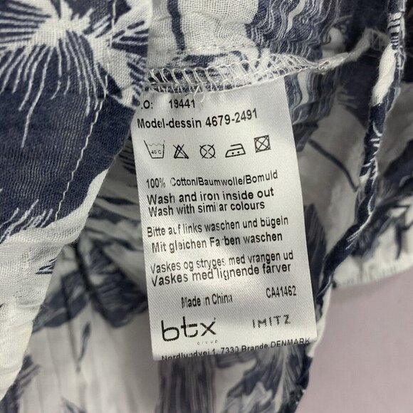 IMITZ Coton Tropical Floral Gauze Crinkle Blouse Size 38 - Picture 4 of 8